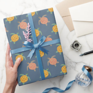 Papier Cadeau Tortue, Anniversaire Tortue de Mer