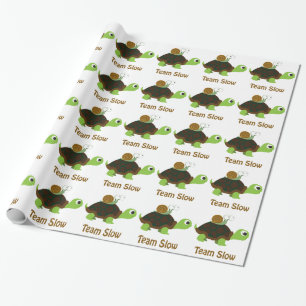 Papier Cadeau Tortue caricaturale et escargots