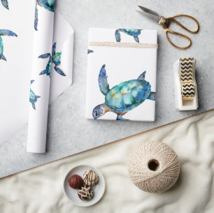 Papier Cadeau Tortue de mer