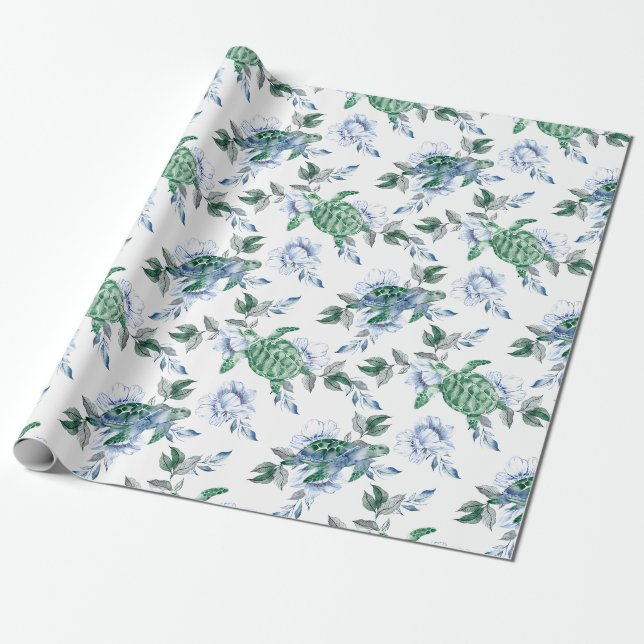 Papier Cadeau Tortues marines génériques (Déroulé)