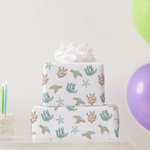 Papier Cadeau Tortues Nageant  