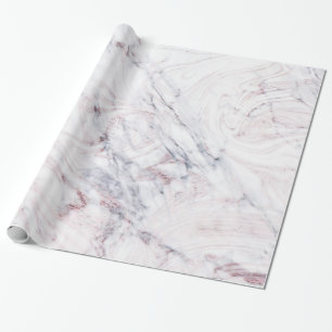 Papier Cadeau Touche de marbre gris blanc rosé chic tendance