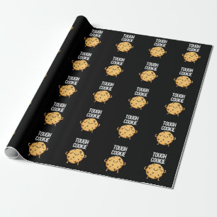 Papier Cadeau Tough Cookie Funny Cookie Pun Dark BG