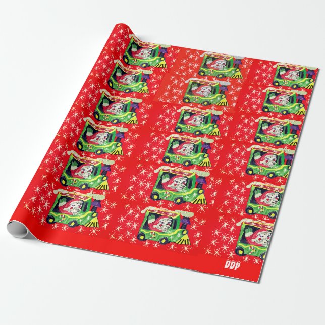 Papier Cadeau Tour de train de Noël (Déroulé)