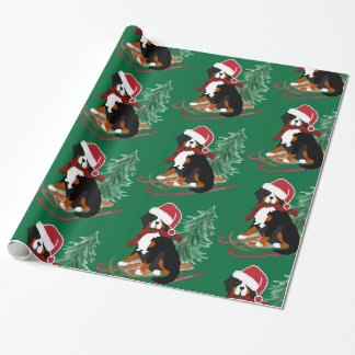 Papier Cadeau Tournoi Bernese Mt Chien de Noël