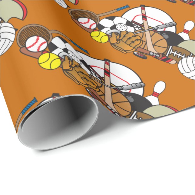 Papier Cadeau Tous les sports, toutes les occasions (Coin rond)