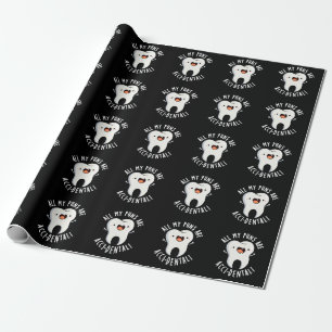 Papier Cadeau Tous Mes Puns Sont Acci-Dos Pun Dent Basse BG
