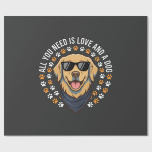 Papier Cadeau Tout ce dont vous avez besoin est l'amour et un ch