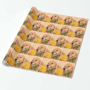 Papier Cadeau Tout le chien de golden retriever d'occasion avec