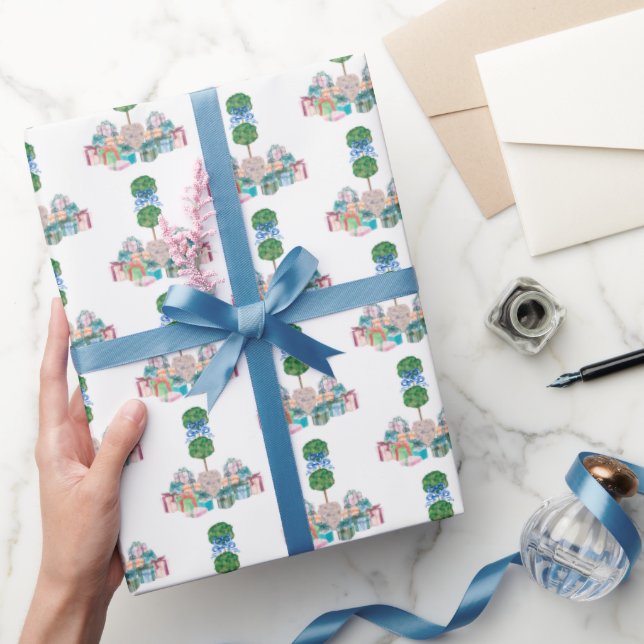 Papier Cadeau Toutes les occasions Chinoiserie Ginger Jar Topiar (Cadeaux)