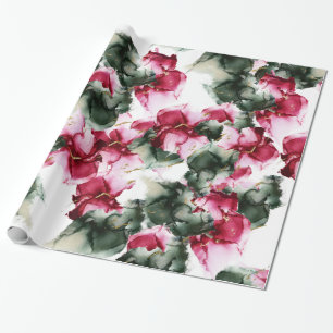 Papier Cadeau Toutes les occasions Crimson Abstrait et Eau verte