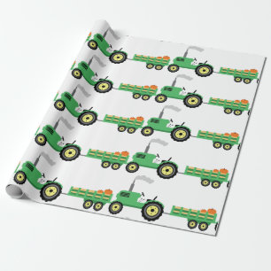 Papier Cadeau Tracteur et Wagon