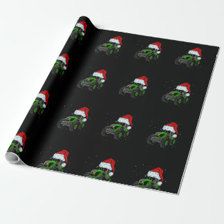 Papier Cadeau Tracteur Santa Hat Christmas Farmer Famille Funny 