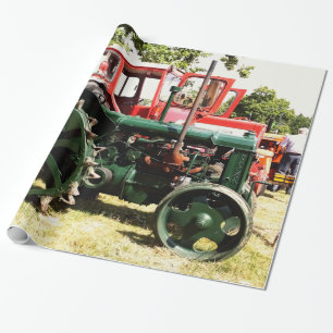 Papier Cadeau TRACTEURS vintages