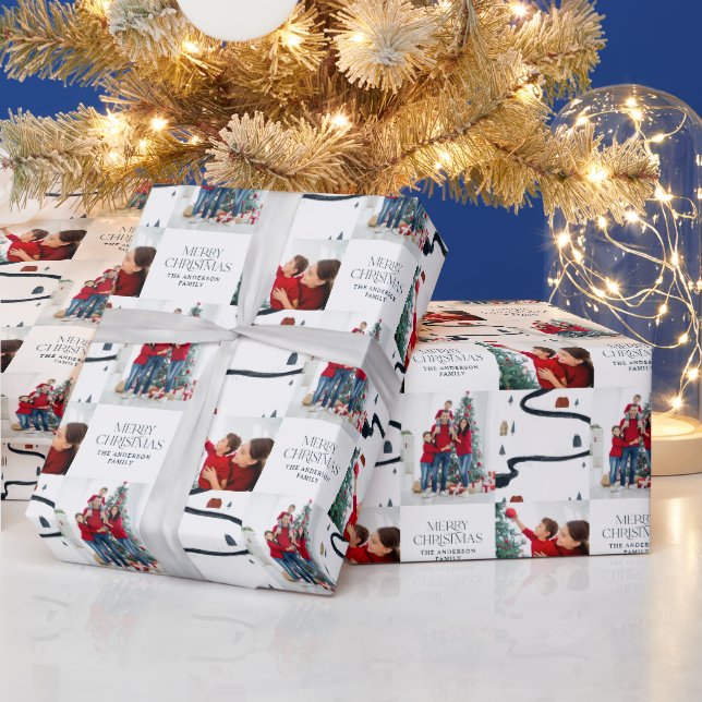 Papier Cadeau Traditionnel Russe 2 photo hiver Joyeux Noël (Vacances)