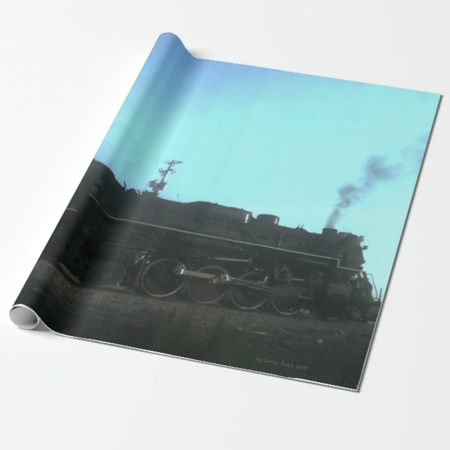 Papier Cadeau Train à vapeur (Déroulé)