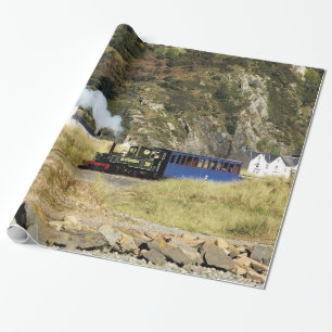 PAPIER CADEAU TRAIN À VAPEUR