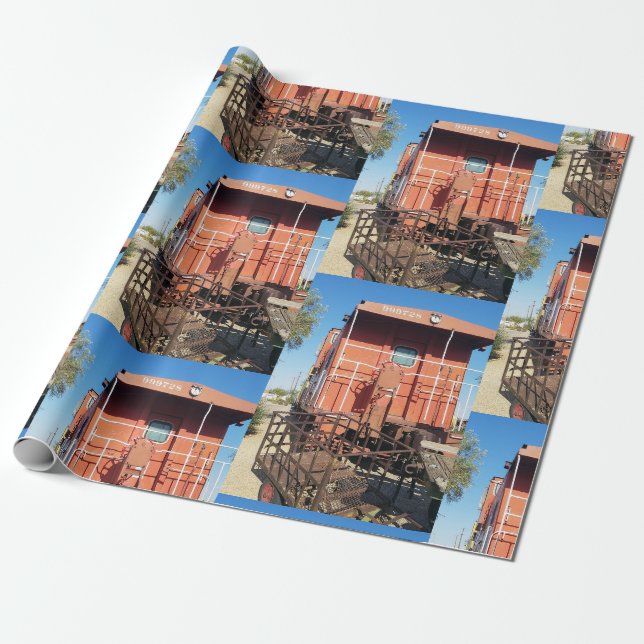 Papier Cadeau Train Caboose (Déroulé)