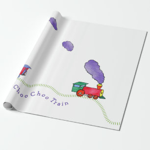 Papier Cadeau Train de Choo Choo