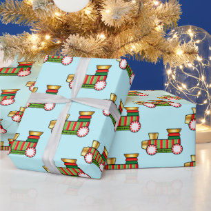 Papier Cadeau Train de Noël