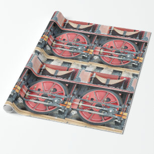 PAPIER CADEAU TRAINS À VAPEUR