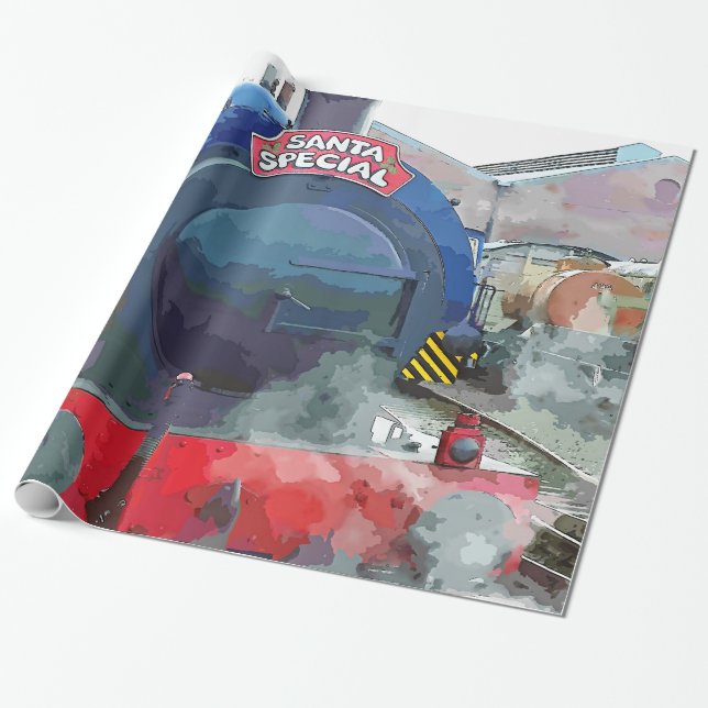PAPIER CADEAU TRAINS À VAPEUR (Déroulé)