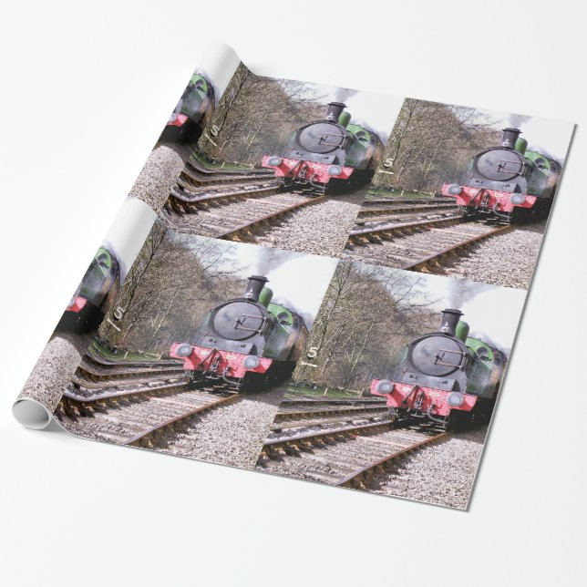 PAPIER CADEAU TRAINS À VAPEUR (Déroulé)