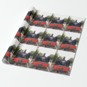 PAPIER CADEAU TRAINS À VAPEUR