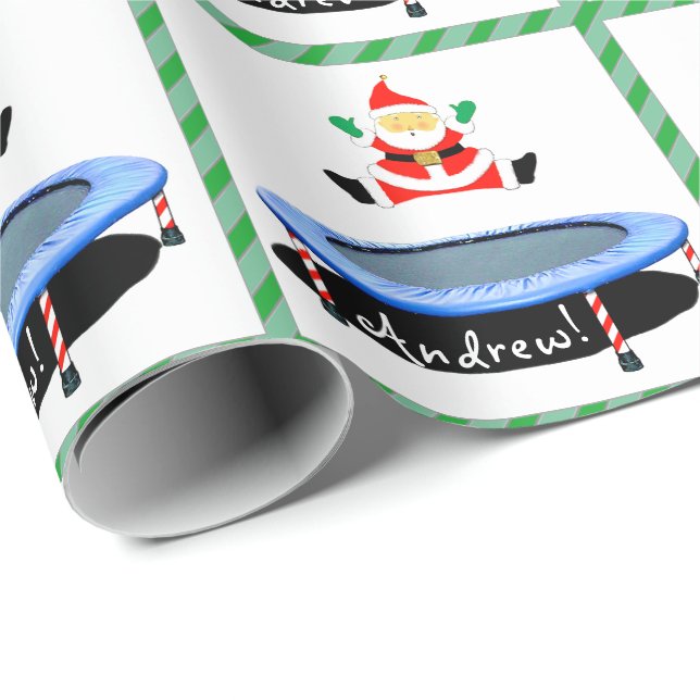 Papier Cadeau Trampoline Christmas Holiday Gift (Coin rond)