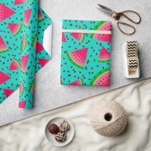 Papier Cadeau Tranche de pastèque fraîche d'été Cool  