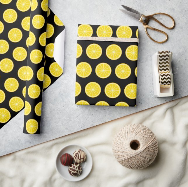 Papier Cadeau tranche orange (Artisanat)