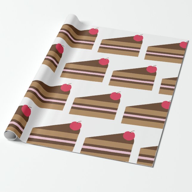 Papier Cadeau Tranchée De Gâteau (Déroulé)