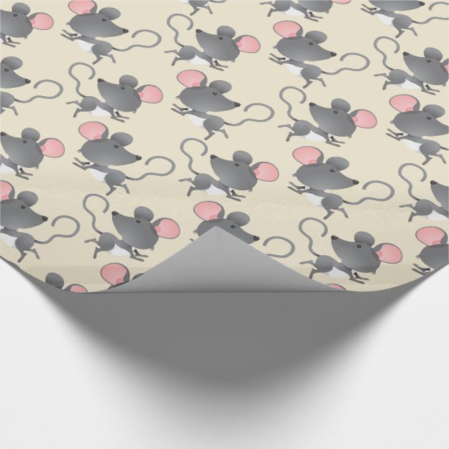 Papier Cadeau Tranquille comme souris mignonne Motif animal (Coin)