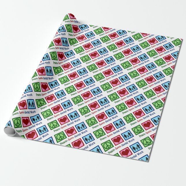 Papier Cadeau Travail social d'amour de paix (Déroulé)