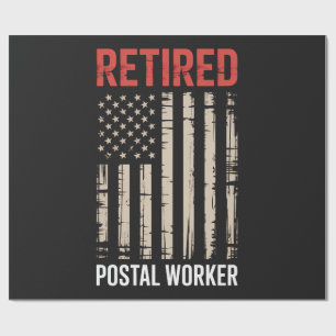 Papier Cadeau Travailleur postal à la retraite Retraite