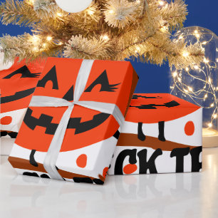 Papier Cadeau Treck Trat Citrouille Sourire