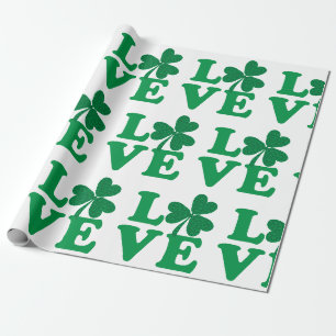 Papier Cadeau Trèfles d'amour
