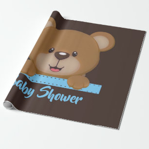 Papier Cadeau Trendy mignon Teddy Bear Boy Baby shower