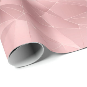 Papier Cadeau Triangle géométrique rose glamour tendance chic