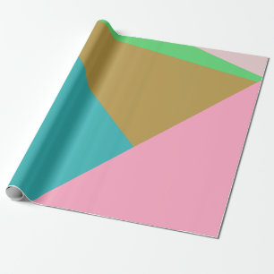 Papier Cadeau Triangles abstraites colorées de bloc de couleur