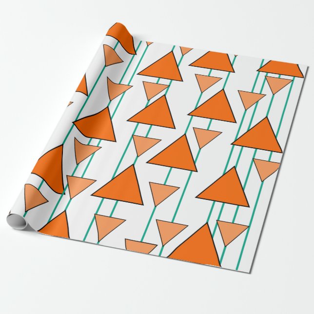Papier Cadeau Triangles Art Déco (Déroulé)