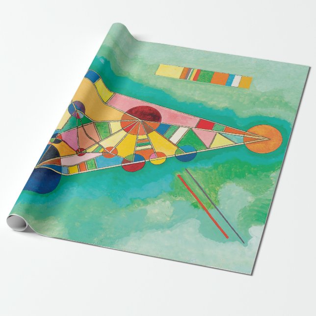 Papier Cadeau Triangles colorées par Wassily Kandinsky (Déroulé)