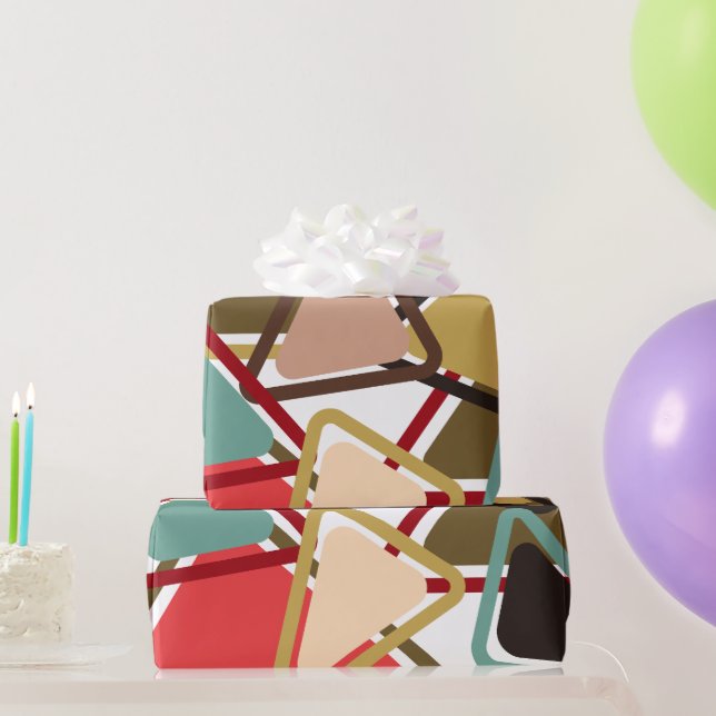 Papier Cadeau Triangles épicés (Cadeaux de fête)