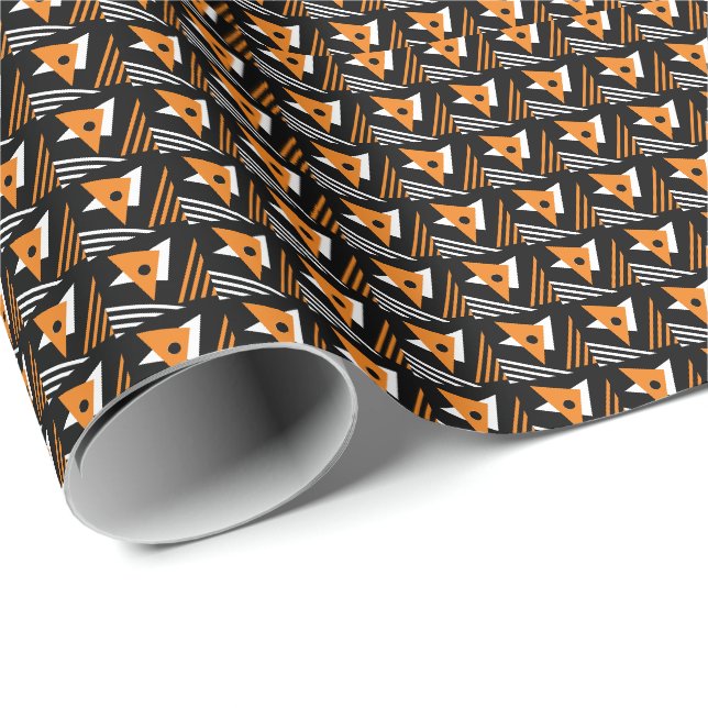 Papier Cadeau Triangles géométriques Abstraits modernes (Coin rond)