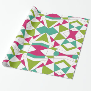 Papier Cadeau Triangles mode géométrie d'impression abstraite