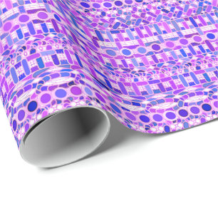 Papier Cadeau Tribal Batik - nuances violet violet violet