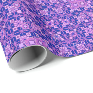 Papier Cadeau Tribal Batik - tons violets