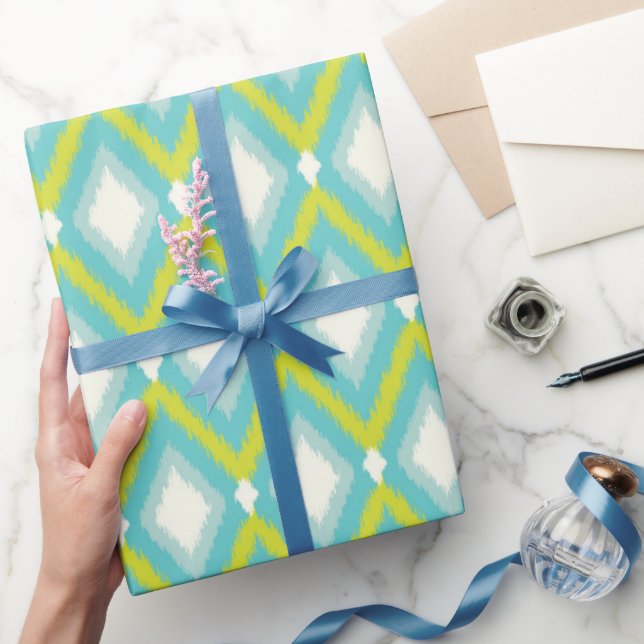 Papier Cadeau Tribal Ikat Chevron (Cadeaux)