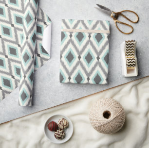 Papier Cadeau Tribal Ikat Chevron