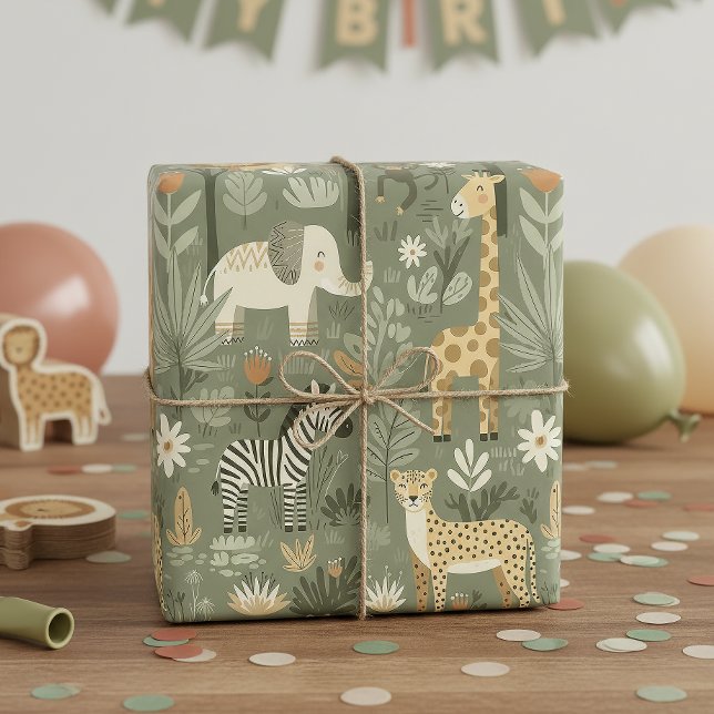 Papier Cadeau Tribal Safari Jungle ID1260 (Créateur téléchargé)